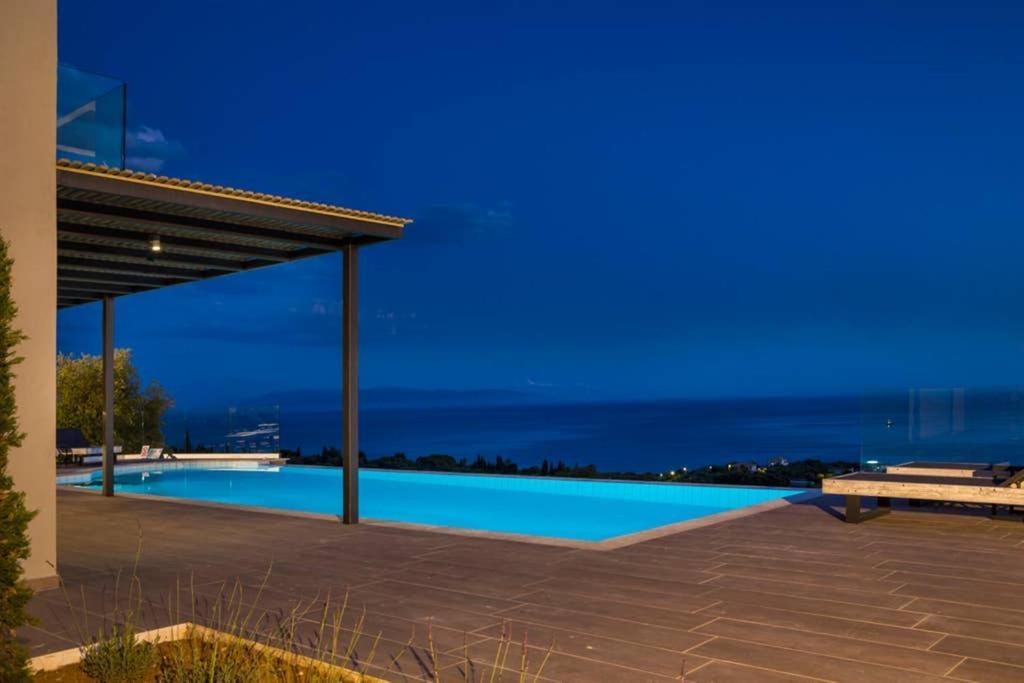 New Villa Blue With Private Pool At Trapezaki Livathos  Exterior photo